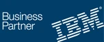 IBM Business Partner white text blue background